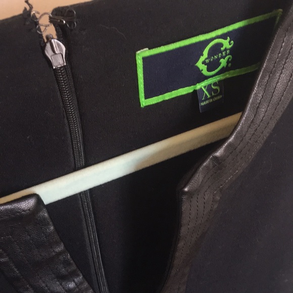 C Wonder Leather Trim Dress - Picture 8 of 8